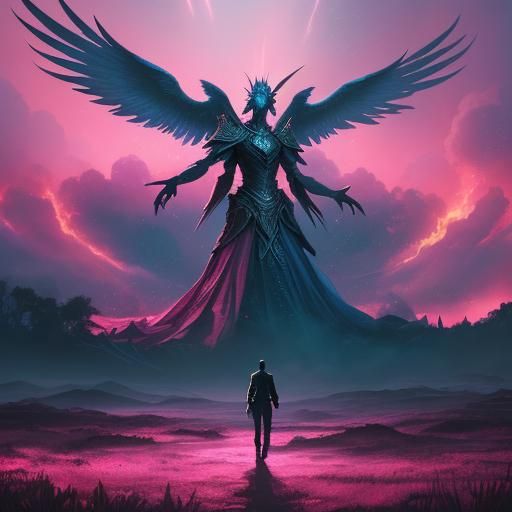 Crossroads Choice with Phoenix Tarot Card in Pink Tones