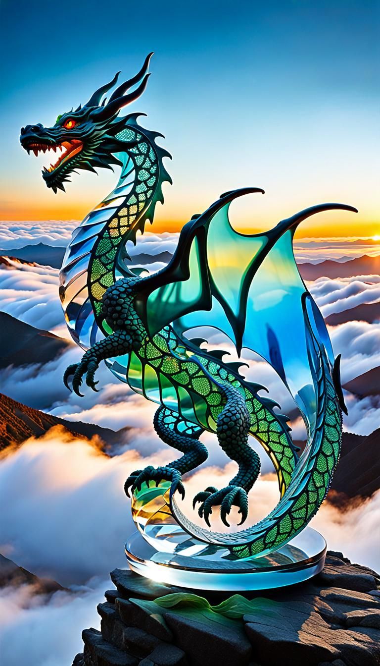 Imperfect Things - Weird crystal dragon sculpture with weird...