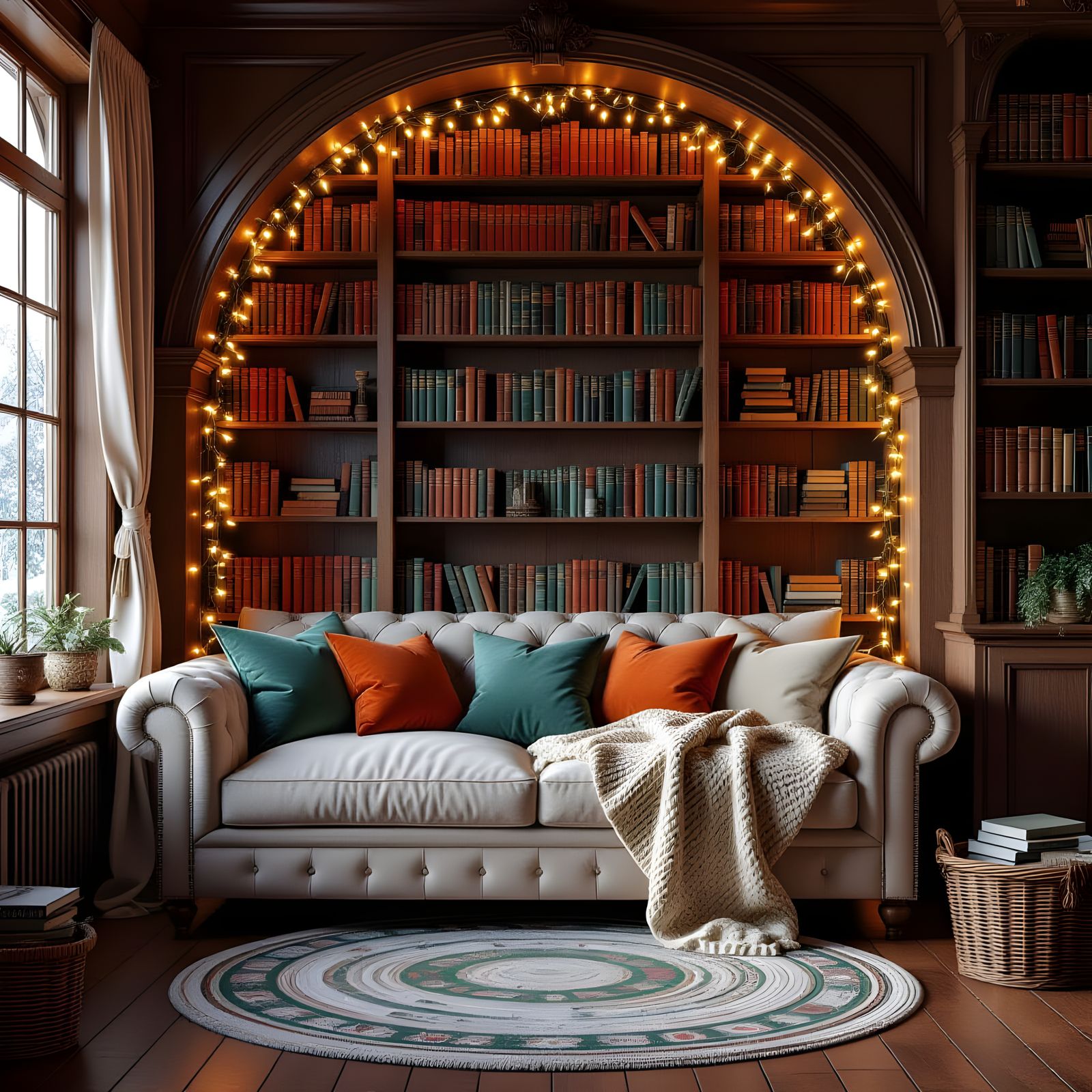 Cozy Christmas Living Room Concept Art