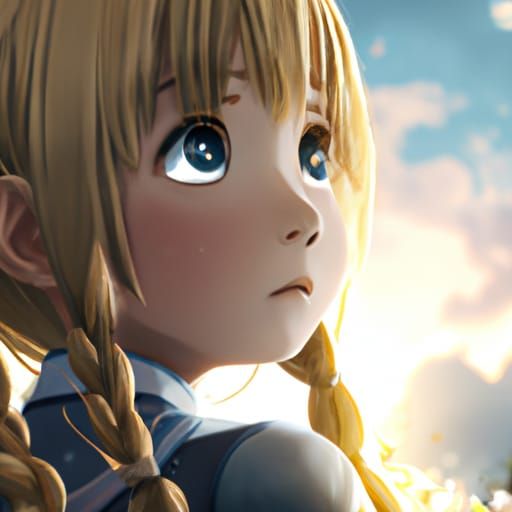 Anime Girl in Leotard, Ghibli Style