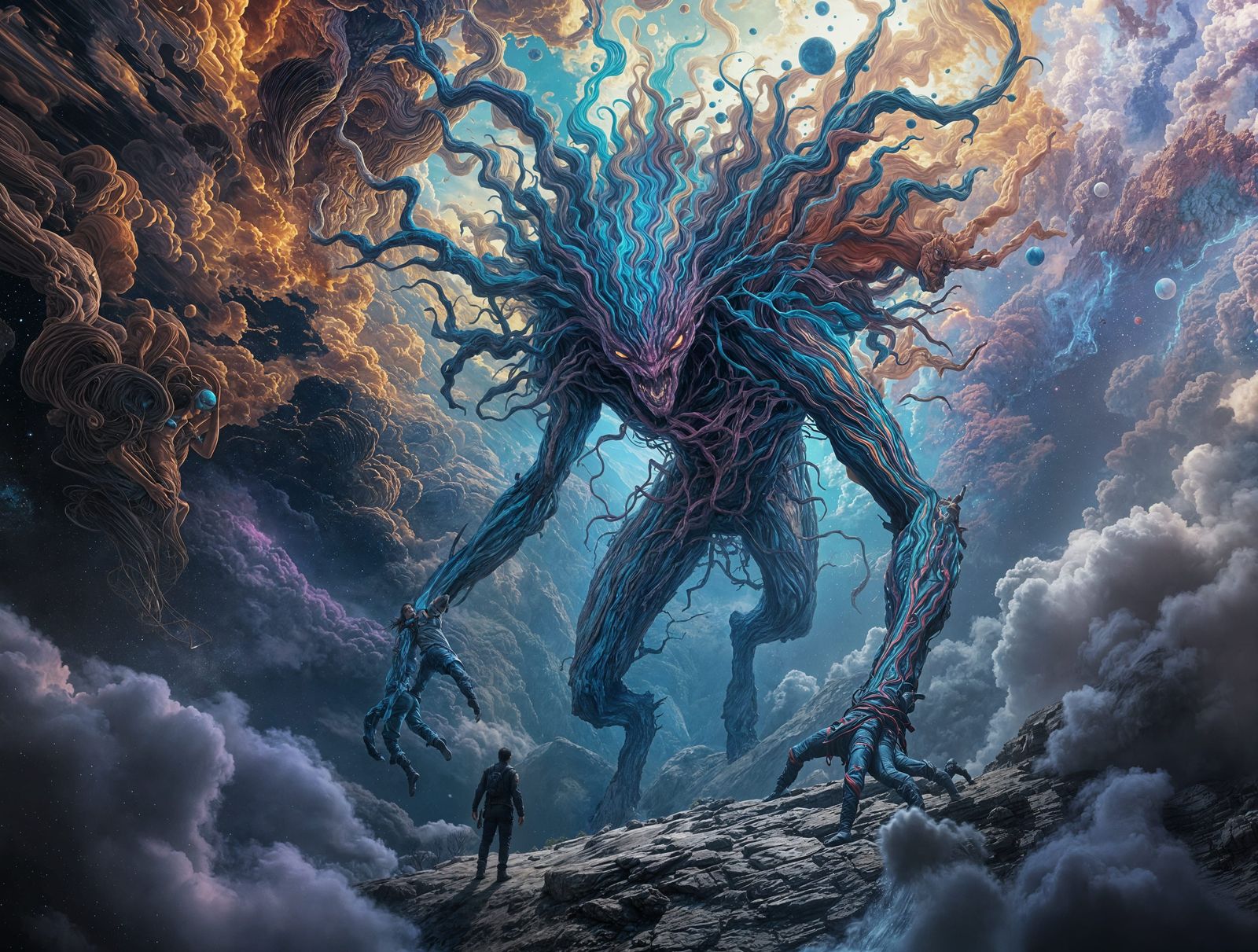 Epic Grayling Alien in Multimedia Composition