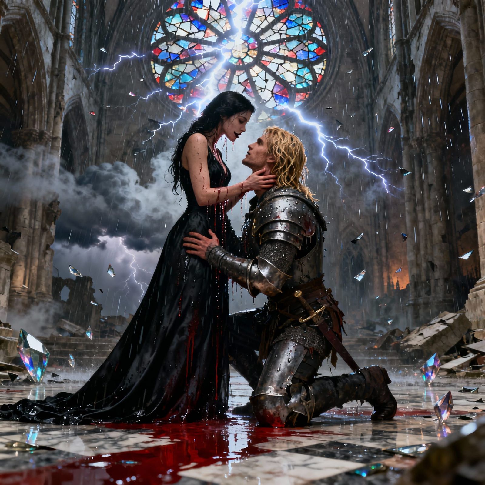 Epic Cinematic Digital Painting of a Dramatic Encounter