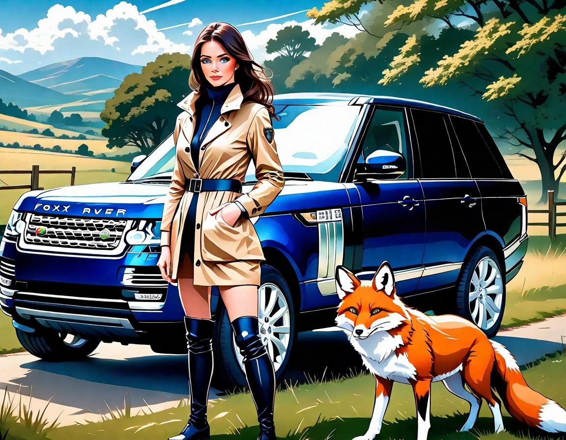 Englishwoman in Anime Style Fox Hunt Outfit