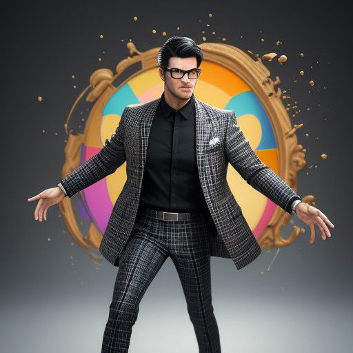 Confident Cartoon Hero Explains Turkish Checkers in Bright S...