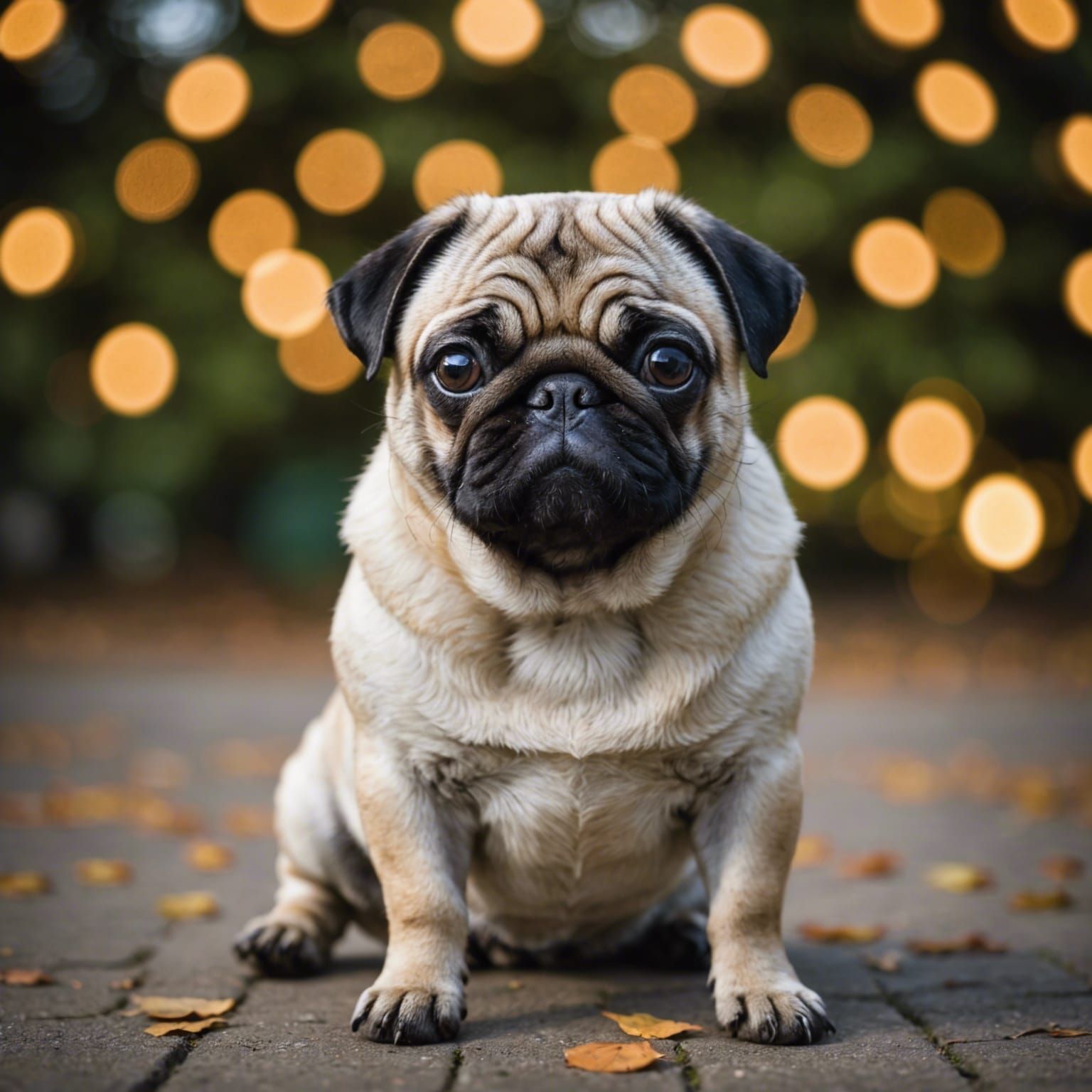 Pug Portrait in Professional Photography Style