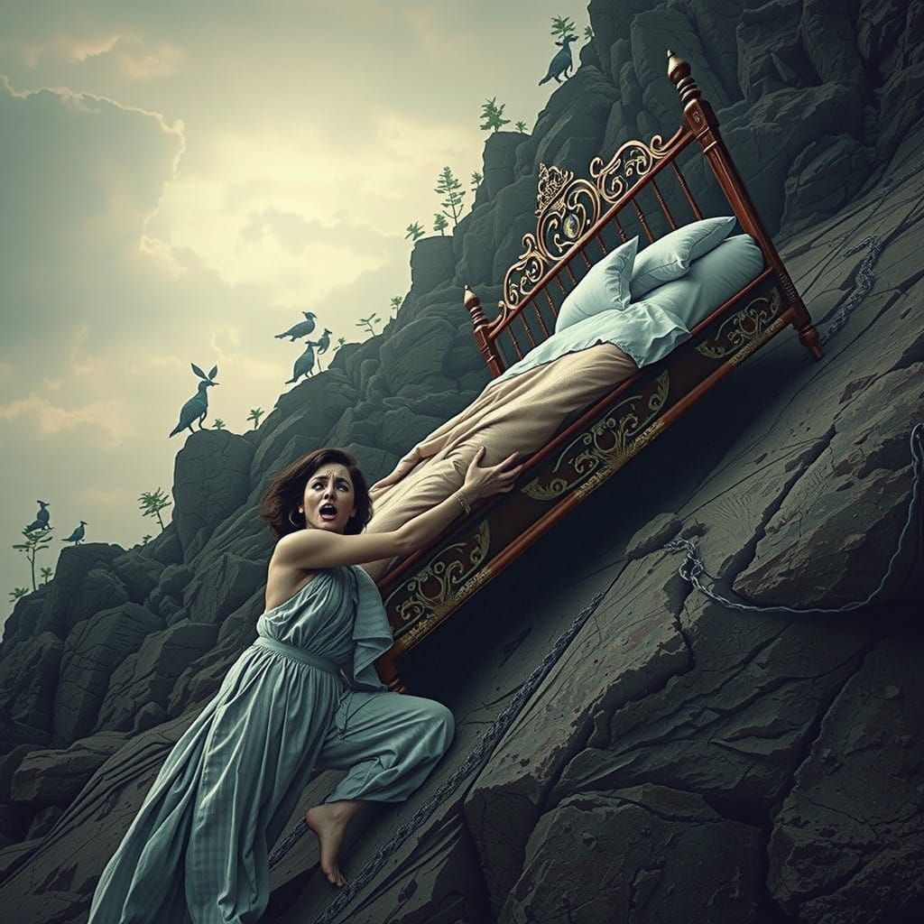 A Woman's Desperate Climb: Crushed by the Weight of Insomnia