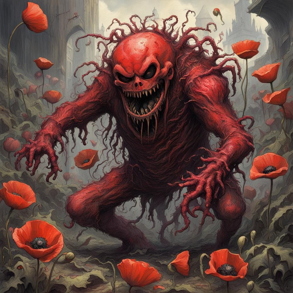 Horror Carnage Huggy Wuggy in Doré Style