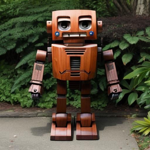 Wooden Tiki Robot