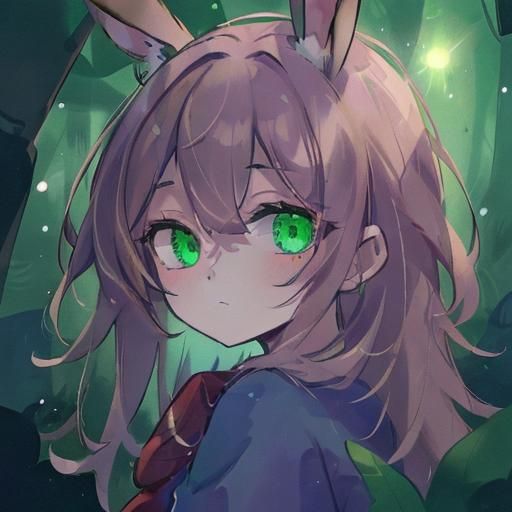 Mystical Forest Girl with Bunny Ears