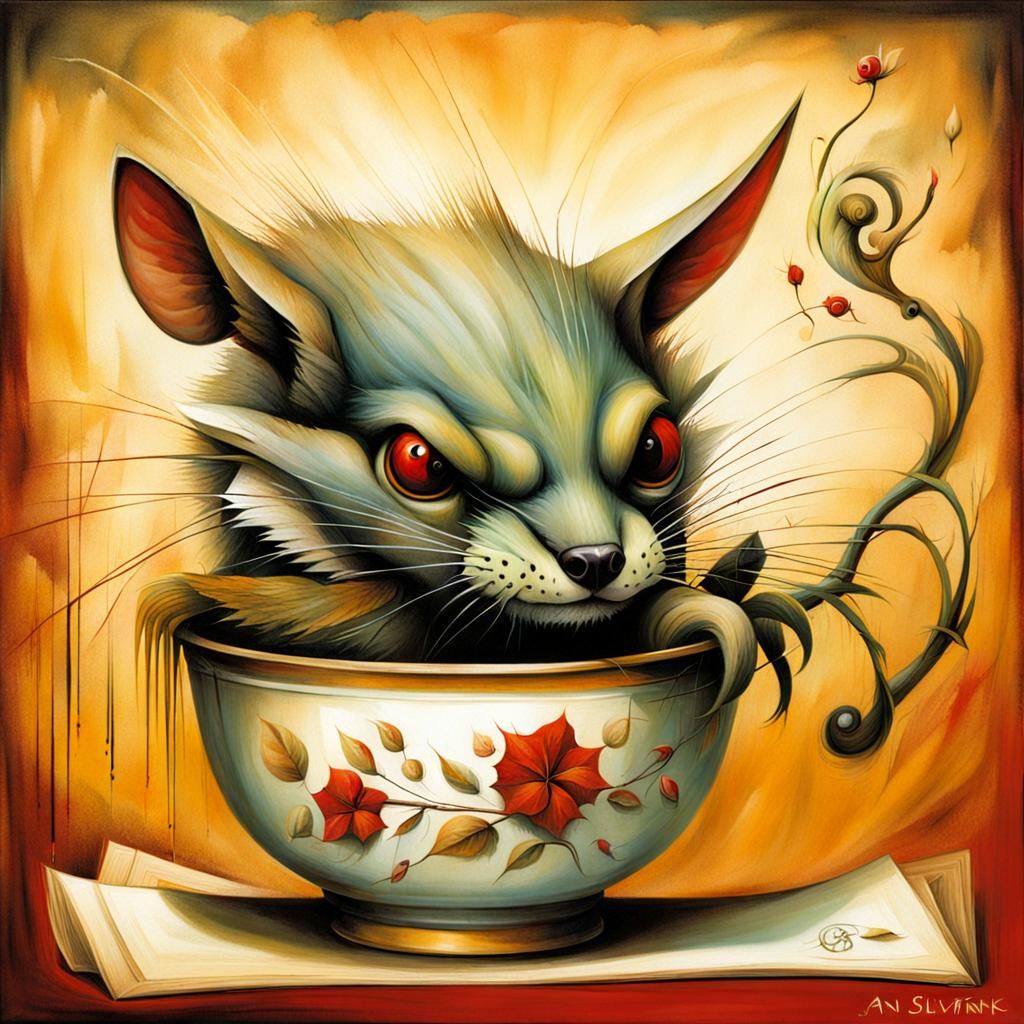 Surreal Character Portrait in Lowbrow Art Style