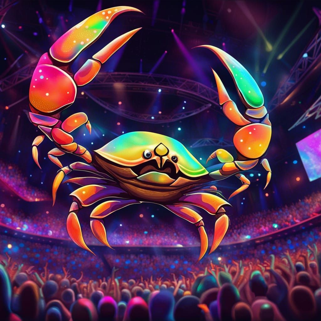 Crab Claws Dance: Psychedelic Holographic Concert