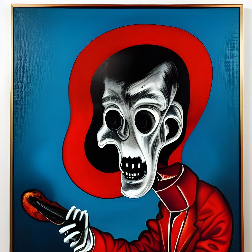 Terrifying Abstract Art Painting of Captain Obvious