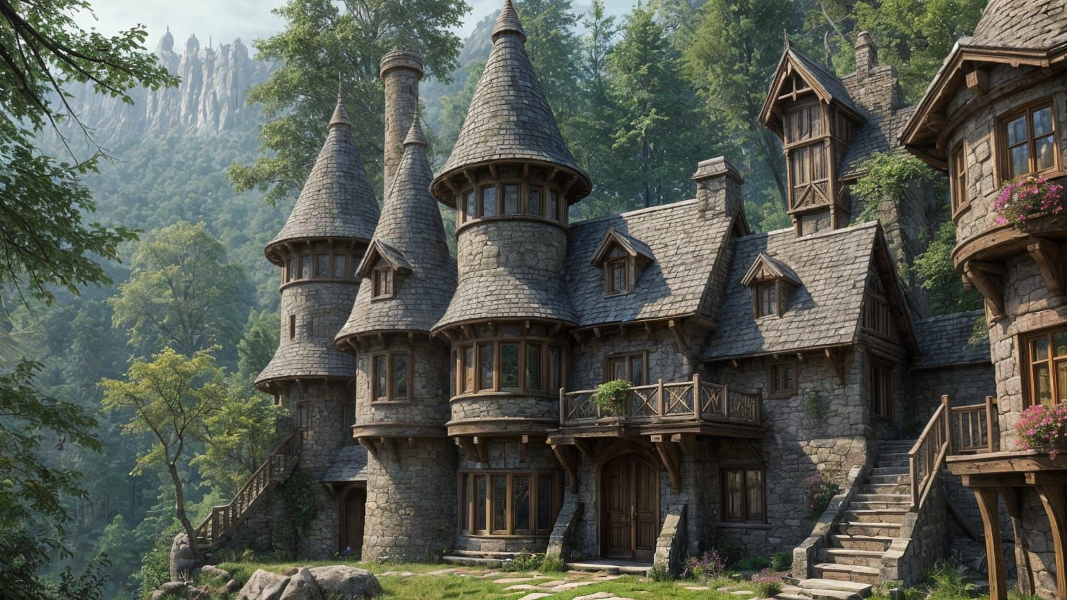 Enchanting Elven Cottage in Wooded Gorge