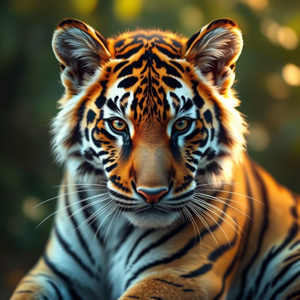 Hyperrealistic Tiger Cub in Stunning 8K 3D Mixed Media