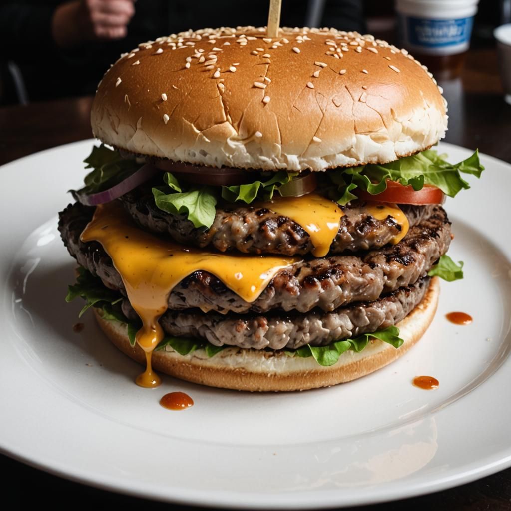 Delicious Gourmet Burger: Professional Studio Photo