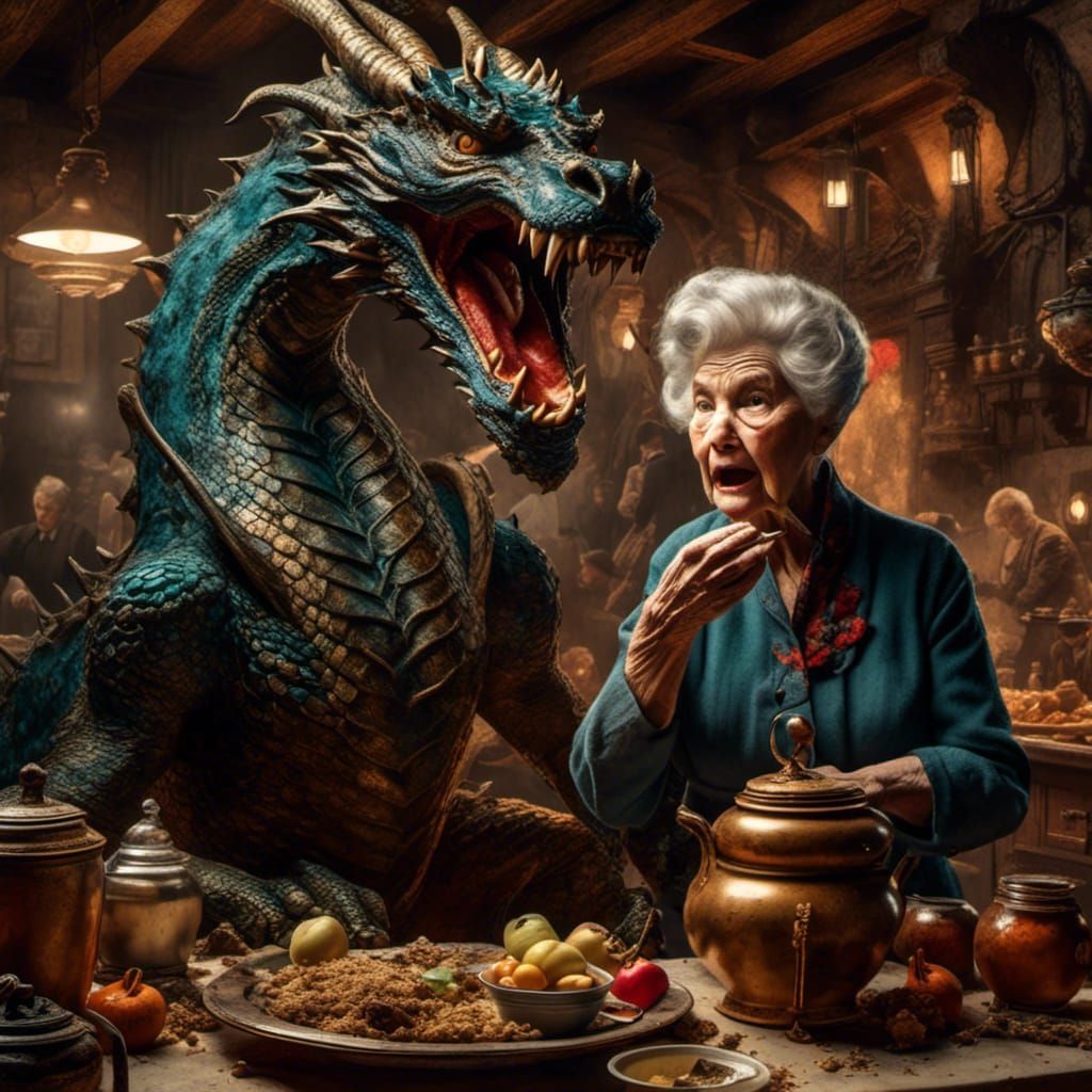 Nana and her pet Dragon again