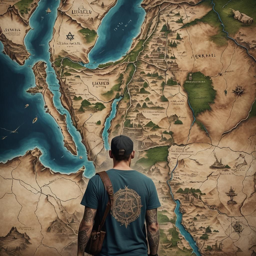 Land of Israel Tattoo: Detailed Fantasy Art