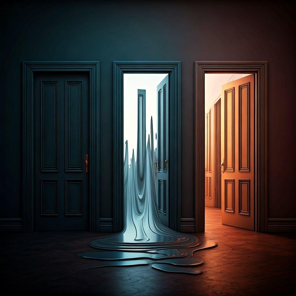Surreal Melting Doors in Unexpected Places