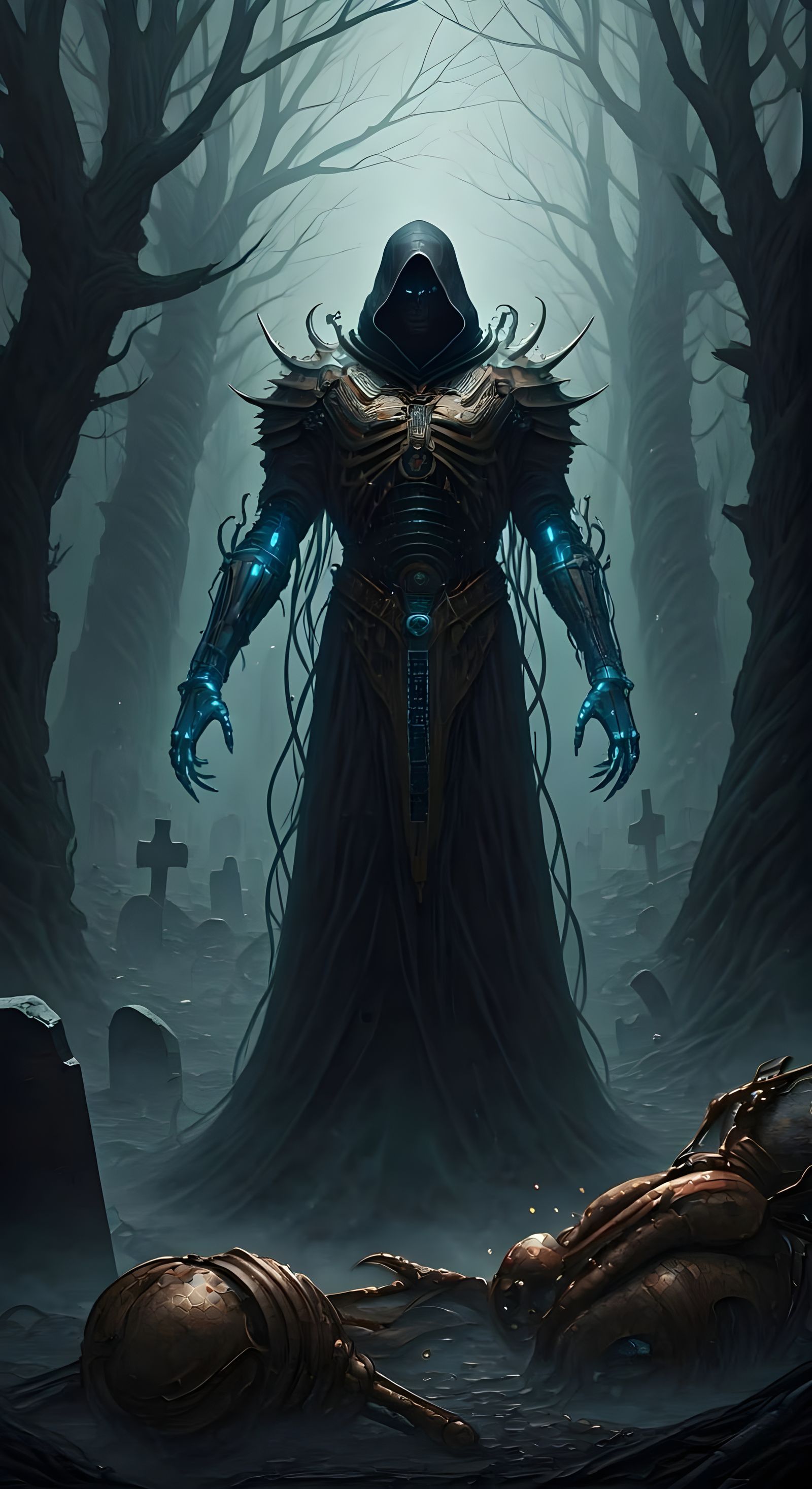 Biomechanical Necromancer Conjures Cybernetic Undead