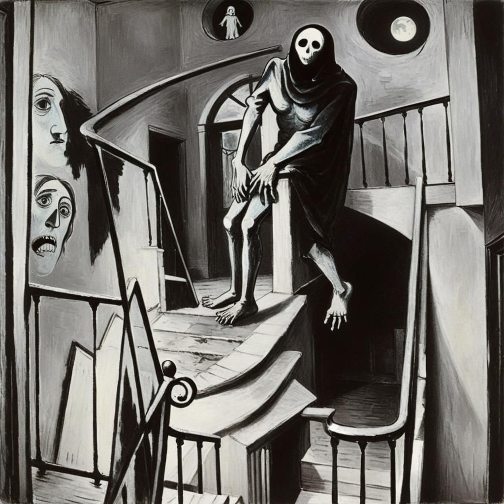 Ghoul's Descent: Cubist Mansion Nightfall