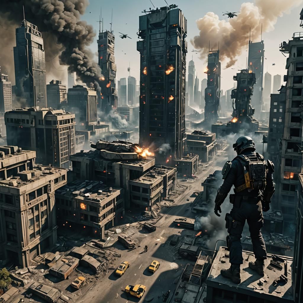 Dystopian Future: Robotic Warfare in 2043