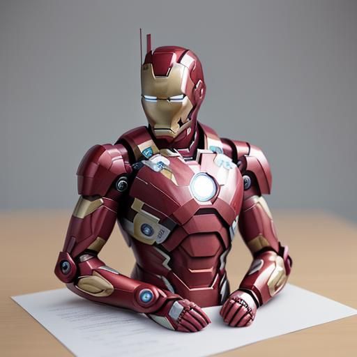 Origami Iron Man Papercraft in 8K
