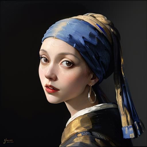 The young woman with the pearl earring has not a pearl in her earring