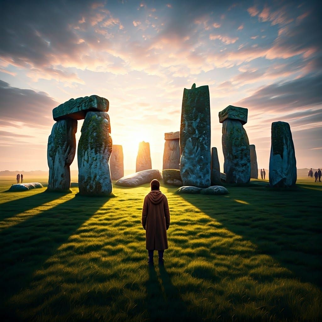 Majestic Stonehenge under Ethereal Dawn