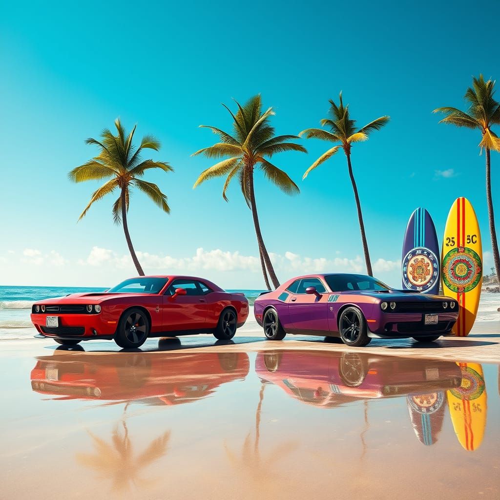 Surreal Beachside Garage in Hyperrealistic Style