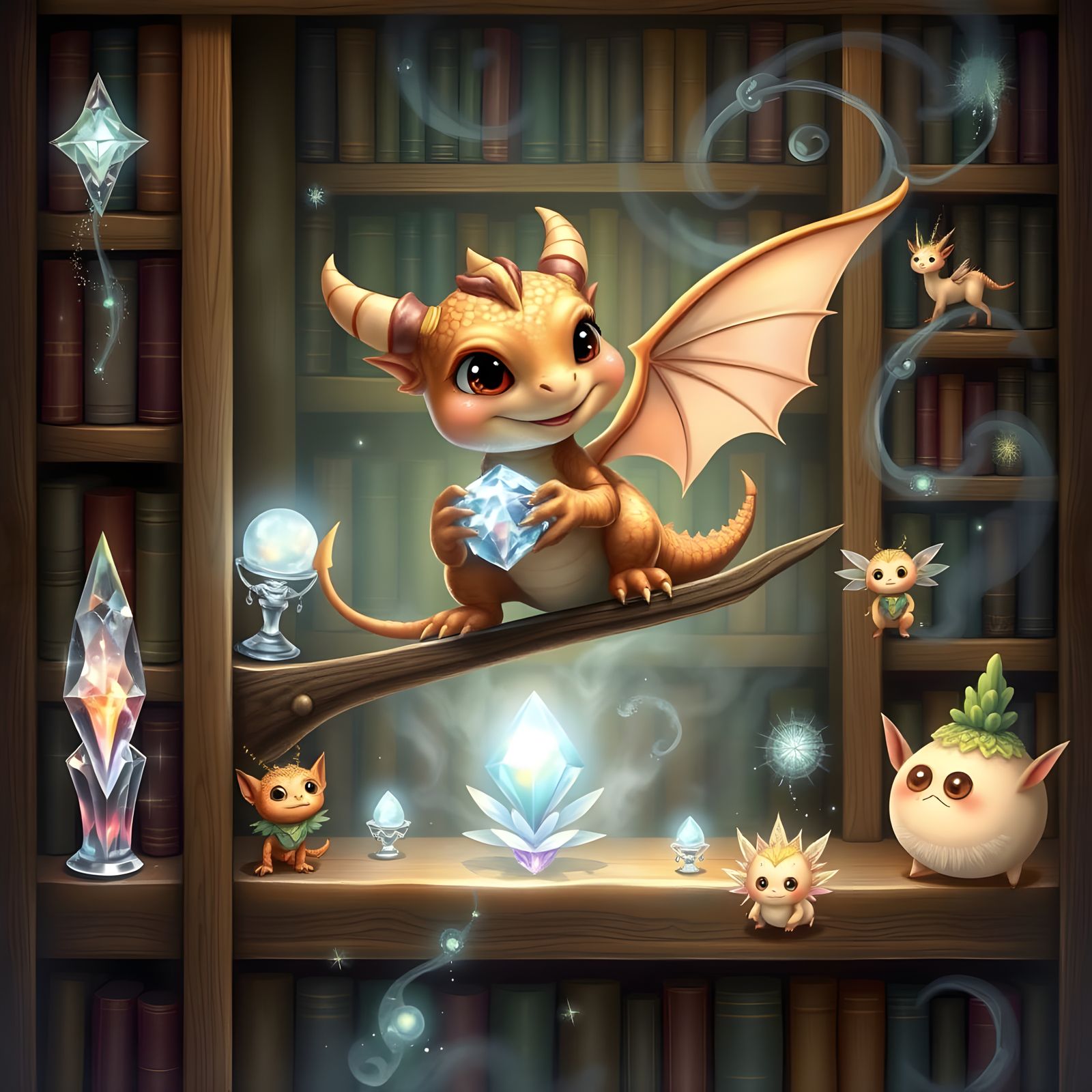 Chubby Dragons Discover Glittery Gemstone World