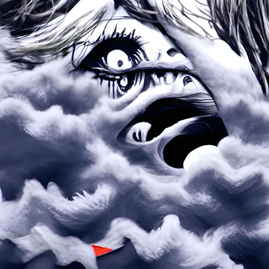 Intricate Horror Pop Art: Even the Wind is Scared