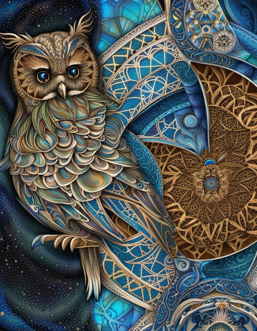 Sacred Geometry Owl