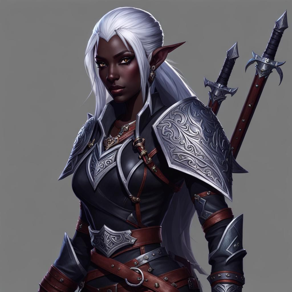 Drow Elf Bladesinger with Twin Swords