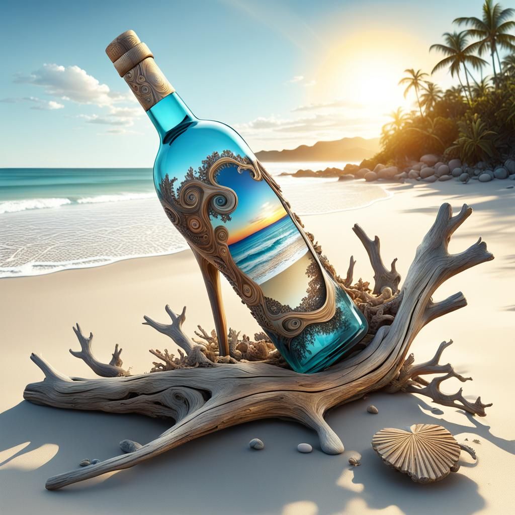 Tropical Beachfront Treasure Discovery in 3D