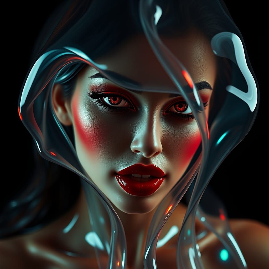 Gelatinous Goddess in Vibrant Wet Splendor