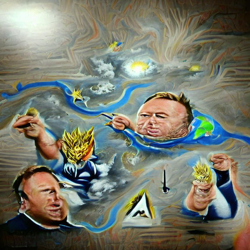 Dynamic Digital Painting: Heroic Figure on Flat Earth