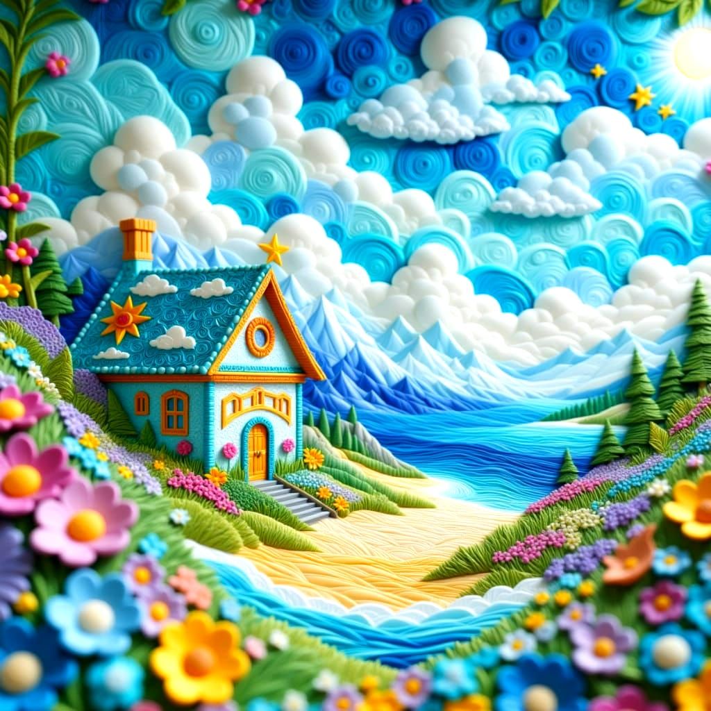 Whimsical Gingham Fantasy on a Radiant Seaside Estate