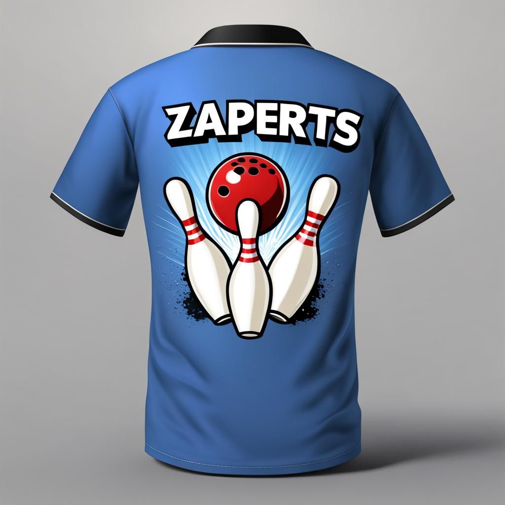 Bowling Team Shirt with "Zaperts" Name