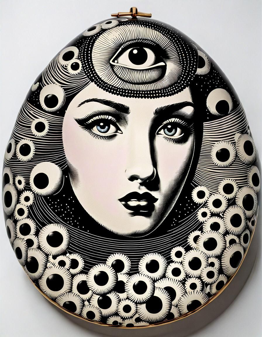 Fornasetti-Inspired AI Image