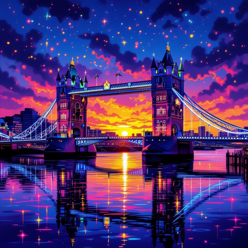 london bridge sunset landscape