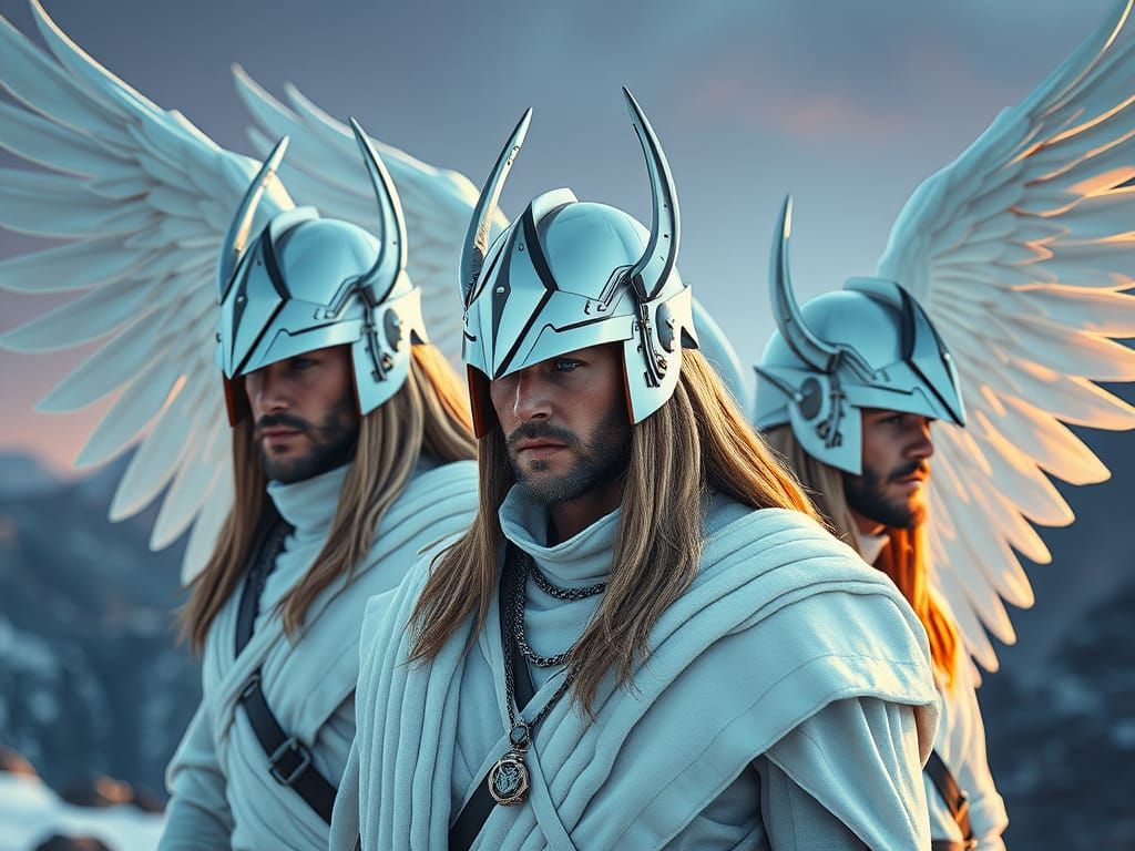 Angelic Scandinavian Supermodels in White Haute Couture