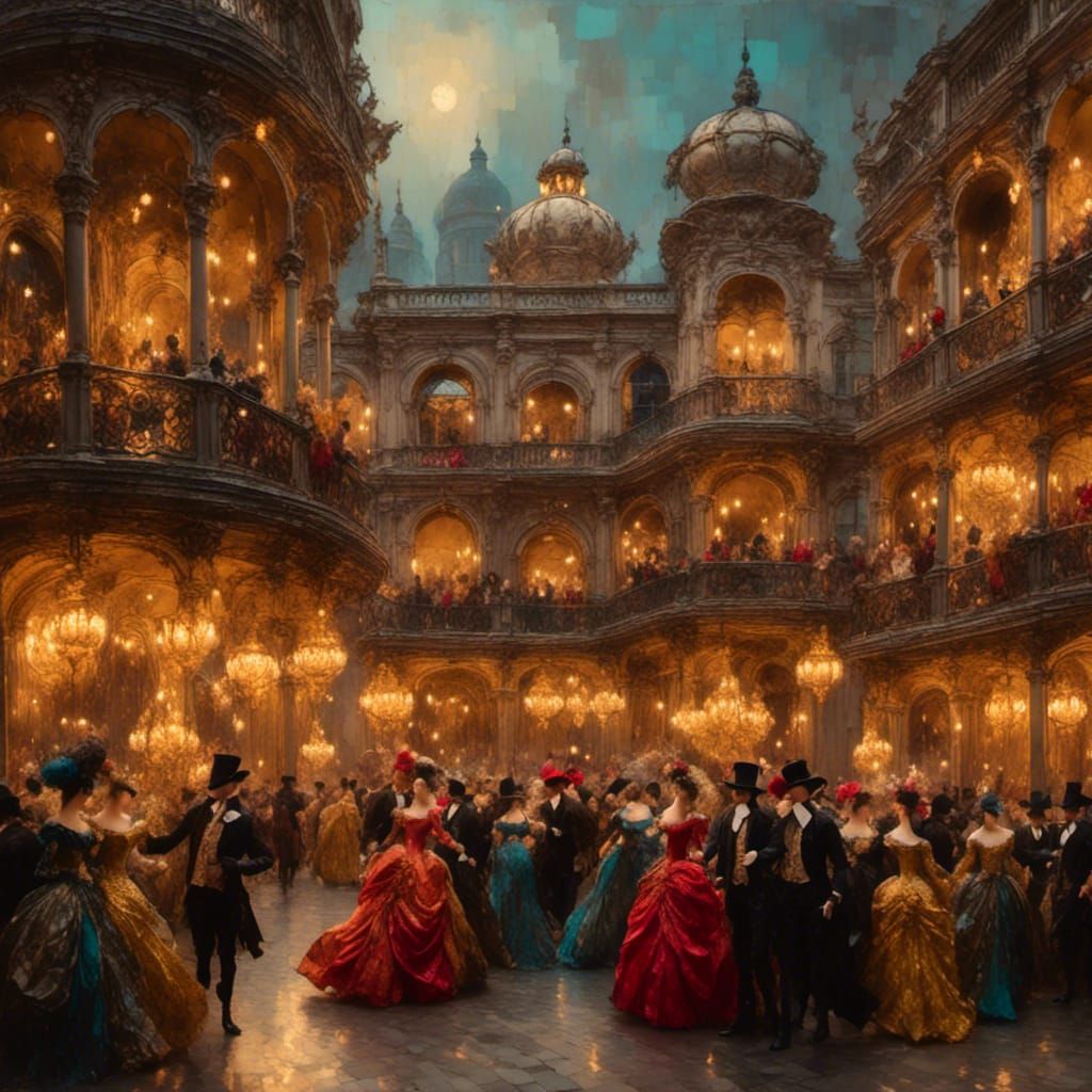 Venetian Carnival: Masked Ball in Baroque Style