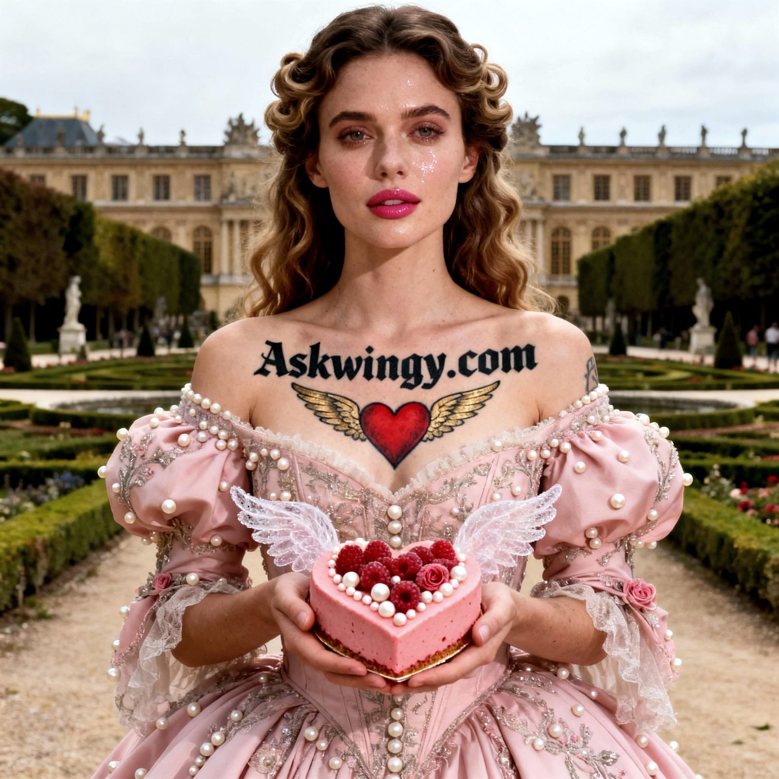 Versailles Garden Luncheon: Woman in Pearl Gown