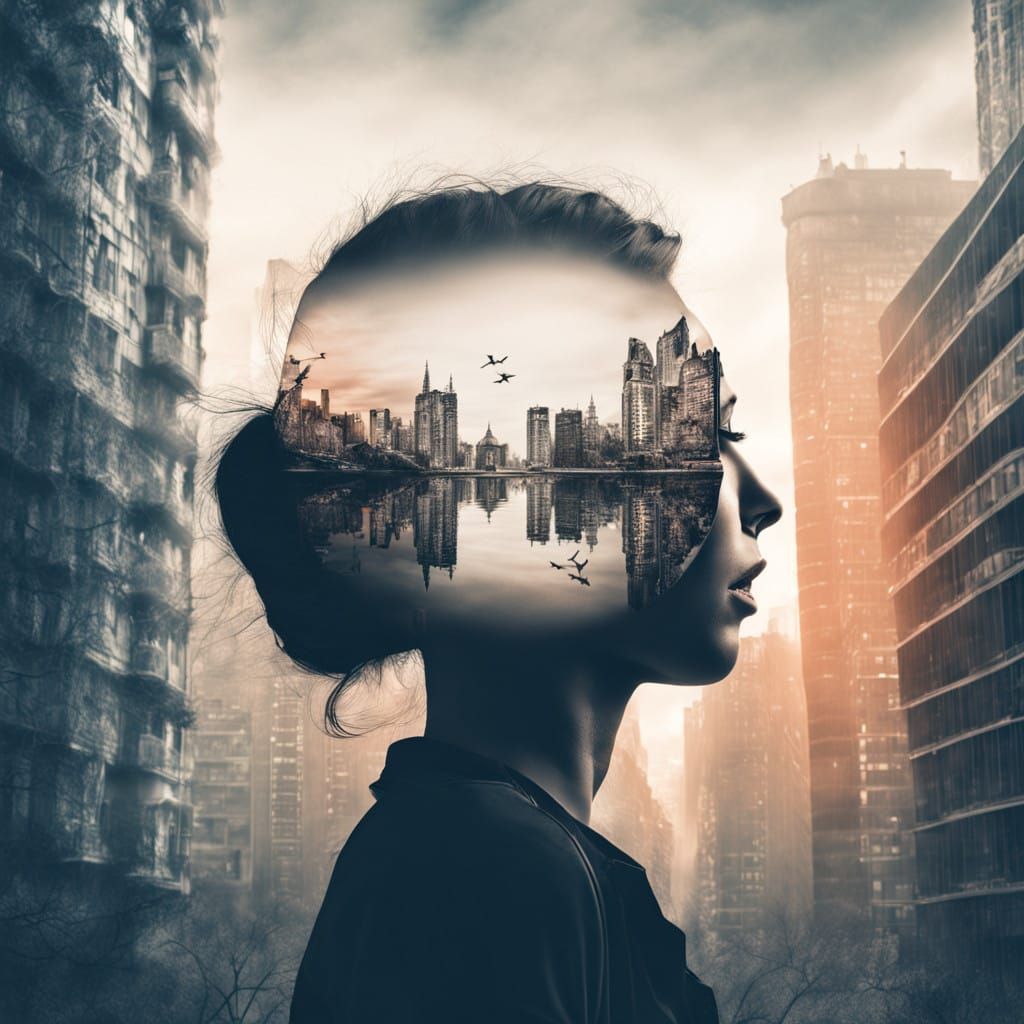 Surreal Double Exposure Art Combines Nature and Cityscapes