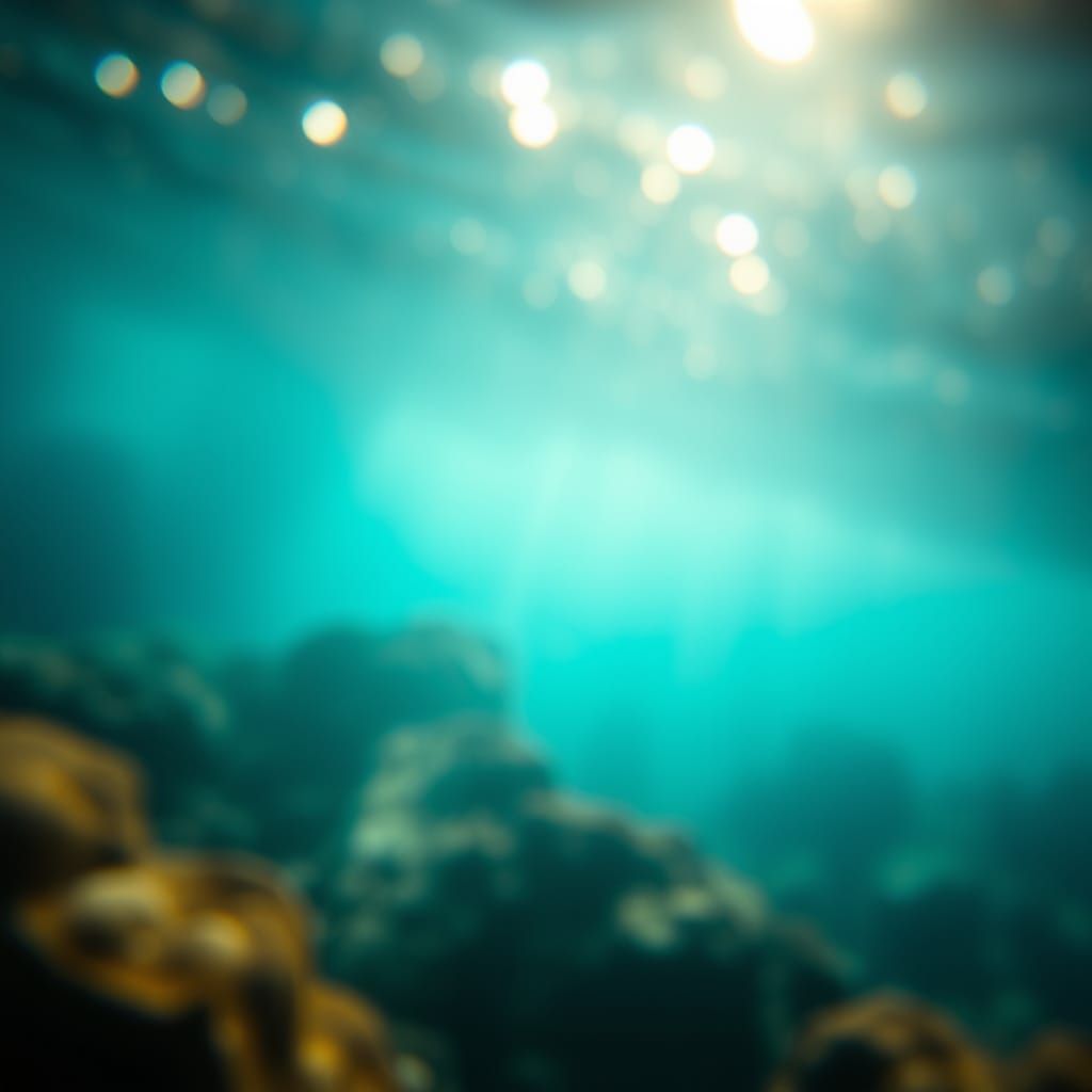 Dreamy Oceanic Love Scene in Ethereal Lighting