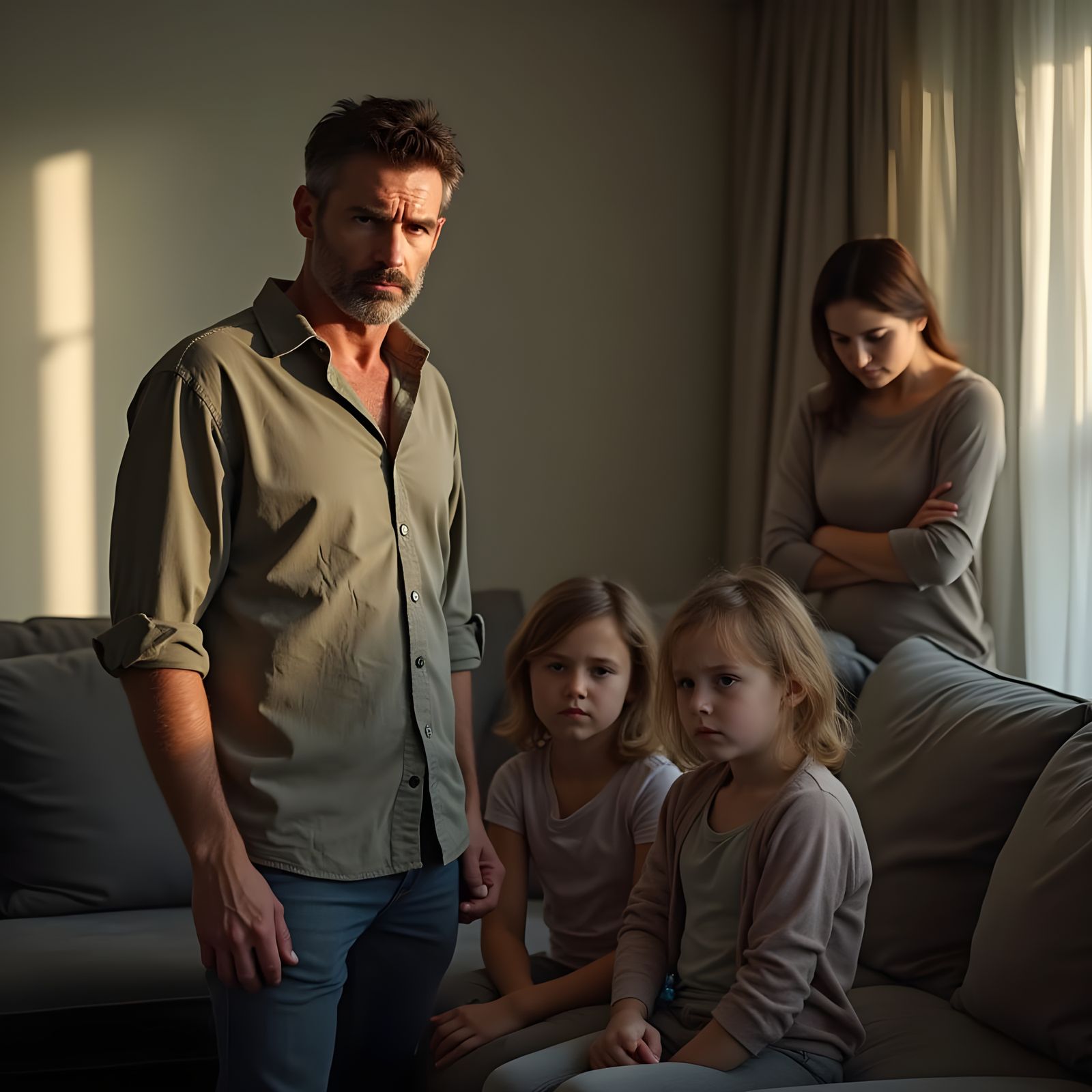 Father's Tense Moment in Modern Family Scene