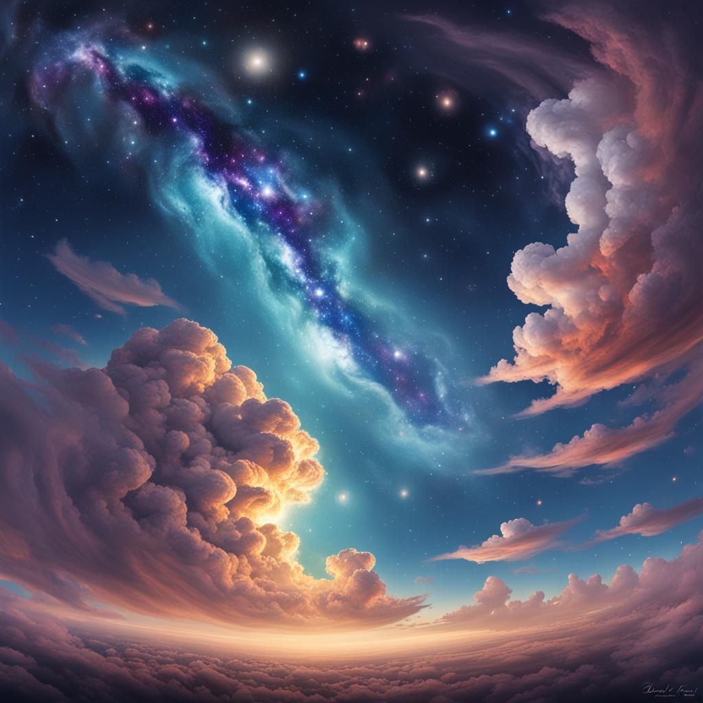 Cloud Gaze Galaxy: A Cosmic Vista