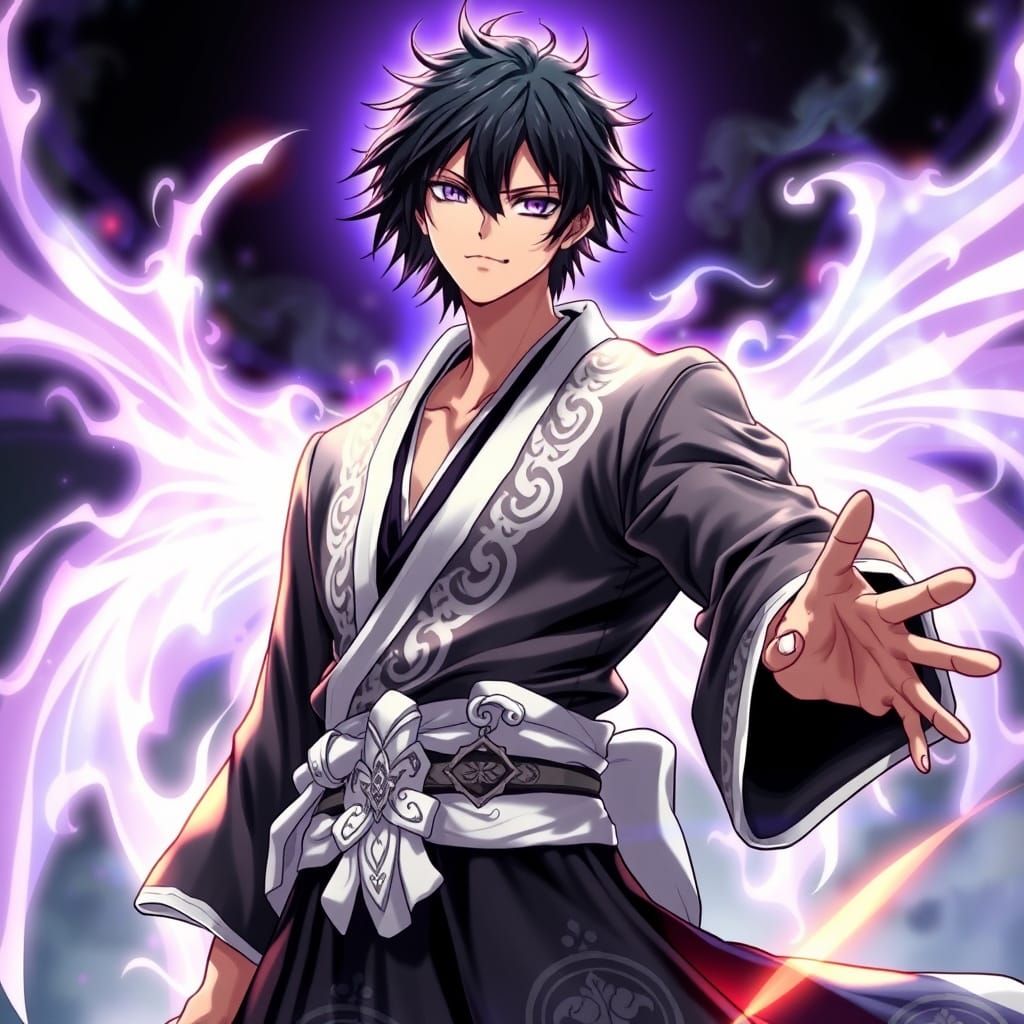 Quincy-Shinigami Hybrid with Spiritual Energy Aura