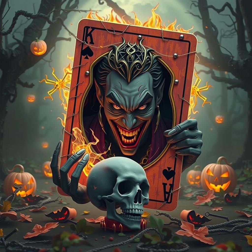 Menacing Joker Emerges From Halloween Card