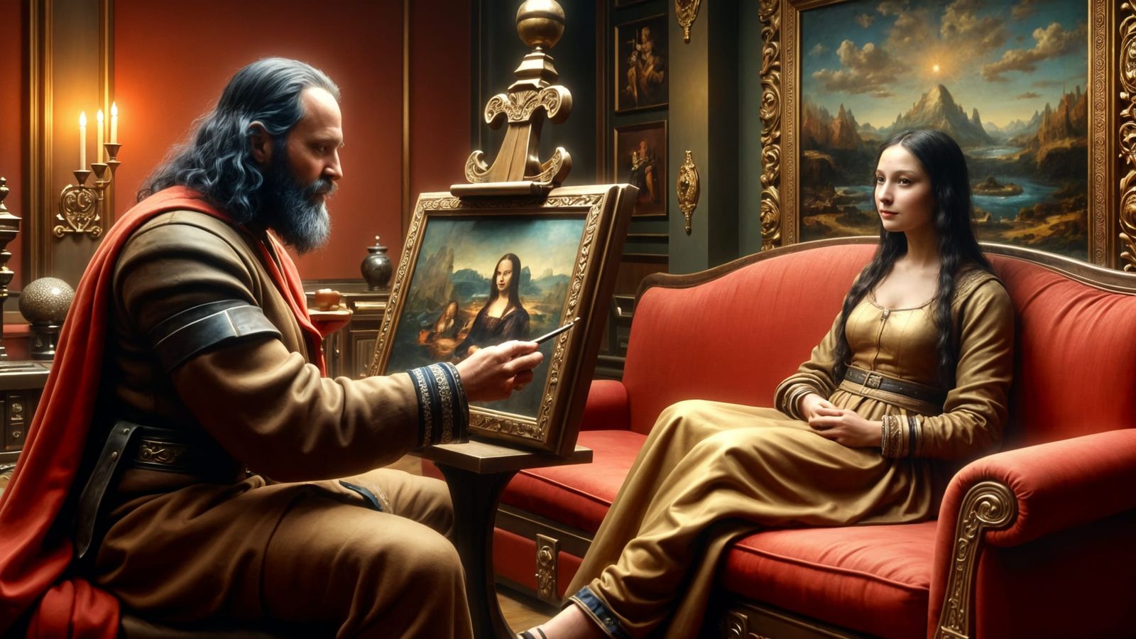 Leonardo da Vinci Paints the Mona Lisa in Stunning Hyperreal...